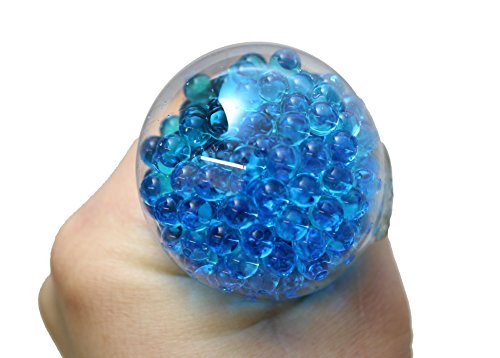 Ice Cream Cone Gel Squeeze Stress Ball - Sensory, Fidget Toy- Calming for Students, Adults and Children Office Toy (Blue)
