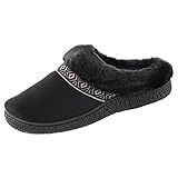 Isotoner Women's Smartzone Gel Comfort Technology Scuff Slippers - 2016 Collection (Black X-Large)