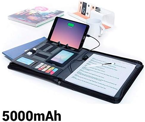 Eurroweb Notebook with Power Bank 5000 mAh – Notepad Design Colour – Black