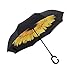 Inverted Umbrella, ELOVTOP Windproof Cars Double Layer Folding Reverse Umbrella