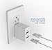 iPhone iPad Charger, Samsung Android Micro USB Charger, 3-in-1 Apple Certified Mfi Travel Dual-USB 4.8A Wall Charger + Micro-USB Cable + Lightning Cable