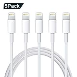 iPhone Charger, Lightning Cable 5Pack 3FT iPhone Charger Cables, USB to Lightning Wire Data Sync Charging Cord Compatible iPhone X/8 Plus/7 Plus/6s/6 Plus/6s Plus/5/5s/5c/iPad/iPod, White
