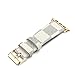 Compatible Apple Watch Band 38mm Fashion Leather iWatch Sport Series 1 Series 2 Series 3 Strap Replacement for Women Men Color Gold Metal Buckle and Connector (White 38mm)