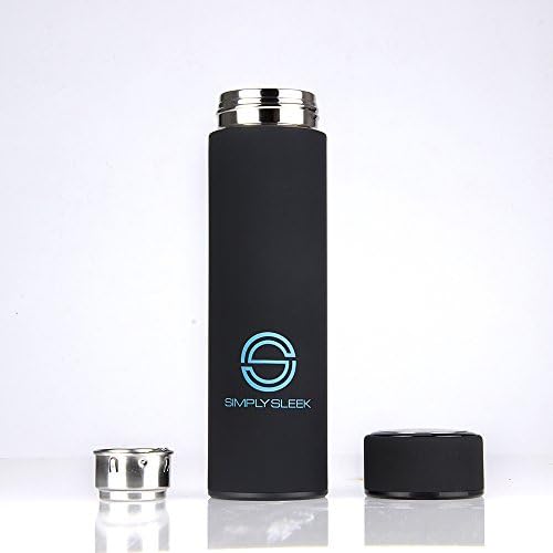 SimplySleek Thermos Water Bottle - Double Walled & Insulated Stainless Steel Coffee Mug - Keeps Drinks Hot/Cold For 12 hours - Travel Coffee Mug With A Fruit/Coffee/Tea Infuser- No BPA