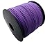 Pamir Tong Faux Leather Cord for Jewelry Making 100 Yards 2.6mm Thin Suede String Rope Purple Bracelet Cords DIY Crafts String for Necklace-Dream Catcher Supplies-Hat- Walking Stick