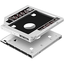 Dainty Optical Drive HDD Caddy Tray 9.5mm Universal SATA 2nd HDD HD SSD Enclosure Hard Drive Caddy Case Tray 9.5mm Laptop CD/DVD-ROM Optical Bay Drive Slot (General 9.5mm)