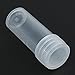 MMdex White 50Pcs 5g Volume Plastic Sample Bottle 5ML Small Bottle Vial Storage Contain Small Bottle Vial Storage Container