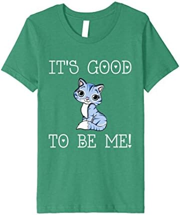 Kids It's Good To be Me Lovable Little Cat T-Shirt 8 Kelly Green