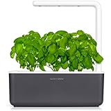 Click &amp; Grow Smart Garden 3 | Indoor Fresh Herb Growing Kit With 3 Basil Cartridges | Self Watering Planter &amp; Patented Nano-Tech Growth Medium | Soil Full Of Nutrients, Proper Aeration, pH &amp; Moisture