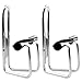 Dimples Excel Water Bottle Cages, Bike Bicycle Lightweight Water Bottle Holder Cages Brackets (2 Pack (Silver + Silver))