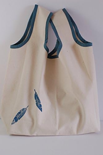 Organic Cotton Market Bag (Blue Trim)
