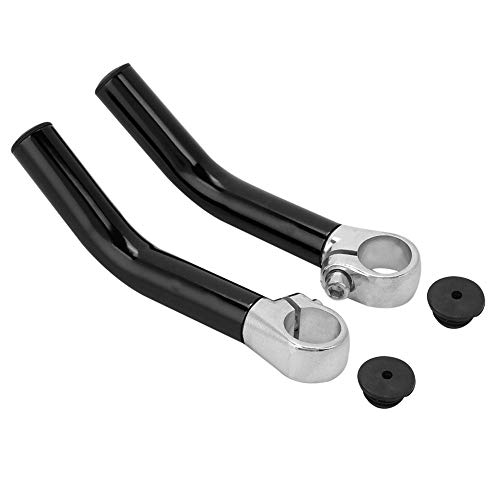 VGEBY1 Bike Handlebar Grips, Aluminum Alloy Bike Horns Grips with Bar Ends Plugs for 22.2mm/0.9in Handlebar(Black)