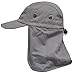 AshopZ Fishing Cap Safari Hat Sun Protection Outdoors Neck Flap Cap Grey