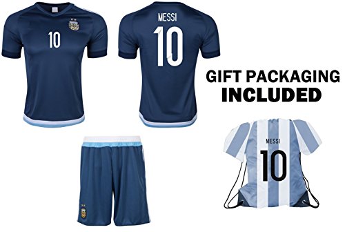 Argentina messi #10 away kids soccer jersey all ages yo…