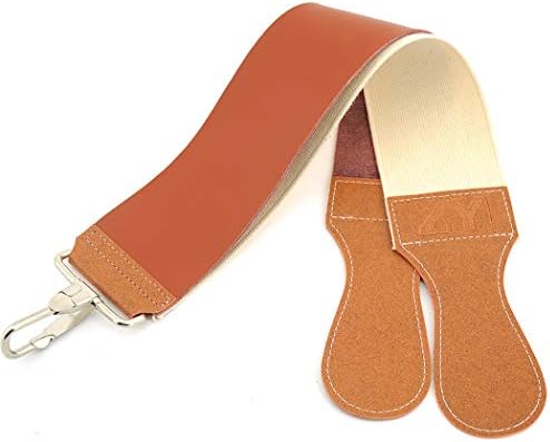 Blessen Leather Straight Razor Strop for Sharpener and Smooth - Cowhide and Canvas Dual Strop (Brown)