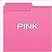 Pendaflex Color File Folders with Interior Grid, Letter Size, Pink, 1/3 Cut, 100/BX (R152 1/3 PIN)