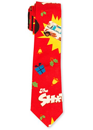 Men's Christmas Vacation Ties Sh!ter was Full Necktie in Red By Festified