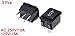 3 Pcs Universal Car 6 Pins ON and OFF Momentary Rocker Switch