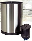 Stainless Steel Kitchen Utensil Holder - Rotating Cooking Utensil Holder Made From Fingerprint Resistant Brushed Stainless Steel