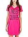 Caramel Cantina 'I Need Coffee' Long Length Nightshirt (Large/X-Large, Pink)