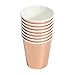 Andaz Press Rose Gold Copper Foil 9oz Paper Cups, 8-Pack, Shiny Metallic Colored Wedding Birthday Baby Shower Graduation Party Supplies Decorations Tableware