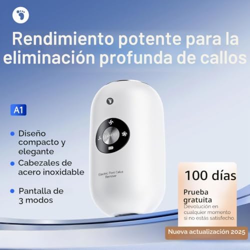 Pedicure Profissional para Pés com 2 Cabeças de Polimento de Metais, Ajuste de 3 Velocidades, Lima Elétrica dos Pés Dureza, Lima Elétrica para Pés Resistente à Água IPX6
