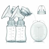 Breast Pump Electric Double Breastpumps Safe Milk Storage Bottle Dual Control Milk Suction and Breast Massager Breast Care for Breastfeeding