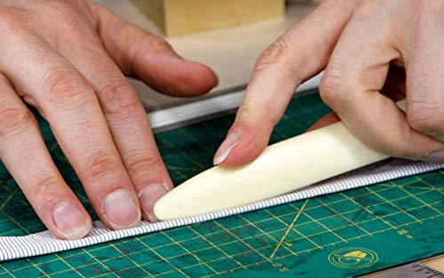 8 Inch Real Bone Folder, Large Genuine Bone Folder Origami Paper Creaser Crafting Scoring Folding Tool for Leather Cards DIY Handmade Burnishing Bookbinding