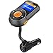 RONXS Bluetooth FM Transmitter for Car Wireless Radio Adapter W QC3.0/2.4A Dual USB Quick Charge, Auto Scan, Power On/Off, Replaceable Fuse, Handsfree Calling, Support SD/TF Card, AUX Out - Orange