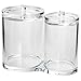 ARAD Cotton Ball And Swabs Holder High Quality Acrylic – Two Compartments With Separate Lids – Large Capacity For Bathroom Items