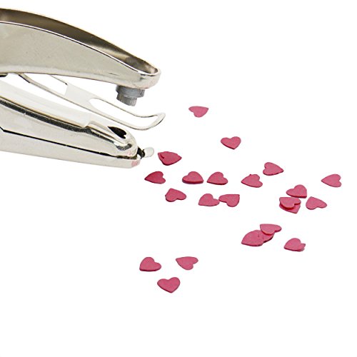 Single Hole Punch Paper Puncher with Pink Gripï¼ˆHeartï¼‰
