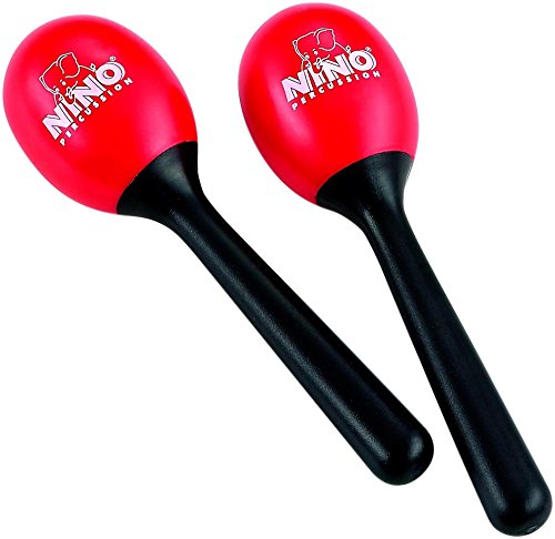 Nino Percussion NINO569R Plastic Egg Maracas, Red