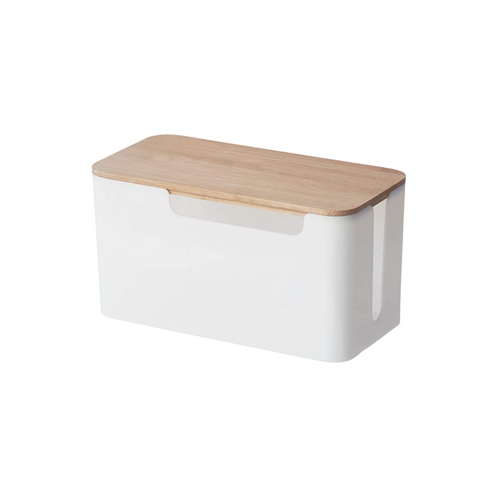Bireegoo 1Pcs Cable Tidy Box Medium 34x14x13cm for Storage Extension Lead, Management and Organising Cable and Clear Desktop Cable Organizer,23.5 * 12 * 12.5cm