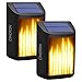 CINOTON Solar Lights,Path Dancing Flame Lighting Waterproof Dusk to Dawn Flickering Outdoor Waterproof Fence Garden Wall Lights (2 Pack)