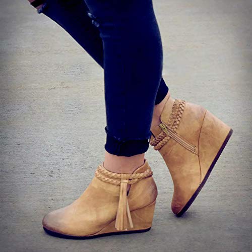 western wedge booties