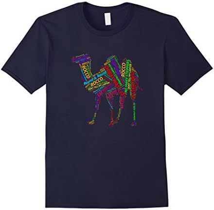 Men's Dubai was Lit Camel Word Shirt Large Navy