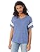 Alternative Women's Eco Jersey Powder Puff Tee, Eco Pacific Blue/Eco Ivory, X-Large
