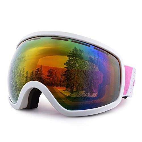 Snowledge Ski Snowboard Goggles with UV400 Protection, OTG Skiing Snowboarding Goggles of Double Spherical Lens with Anti-Fog Ski Goggles for Men, Women, Helmet Compatible Snow Goggles - Thumbnail 6