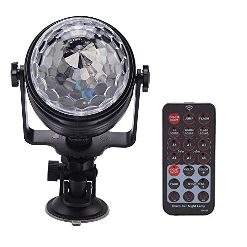 VGEBY Stage Disco Ball Light,Sound Activated Party Lights with Remote Control,7 RGB Color Changing, Dimmable Function for Holidays, Home Party,Bar,DJ,KTV,Birthday