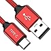 USB Type C Cable,3FT 2PACK,USB-C Charging Cord Fast Charging Compatible Samsung Galaxy Note 9 8 S10 S9 S8 Plus,Google Pixel 2 XL,LG G7 V35 ThinQ,V30,Moto Z3 G6 X4,ZTE Blade Z Max X,OnePlus 6 5T(Red)