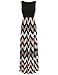 Sherosa Women Boho Chevron Striped Print Summer Sleeveless Tank Long Maxi Party Dress (XXL, Black)