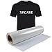 Heat Transfer Vinyl HTV for T-Shirts 12 Inches by 5 Feet Roll (White)