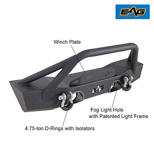 EAG Stubby Front Bumper with Fog Light Hole Fit for 2020 2022 Gladiator JT Pricepulse