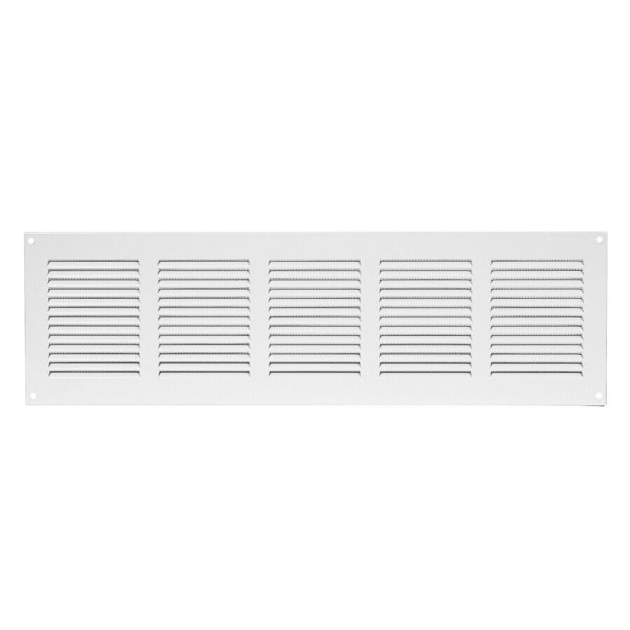 Metal Air Vent Grille Cover with Insect Mesh - Ventilation Cover (500x200mm / 20x8'', White)