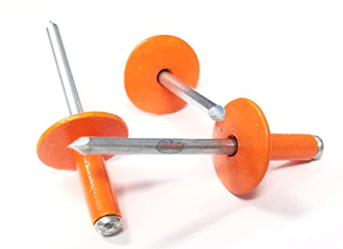 Racer's Speed Shop Orange 3/16 Large Head Aluminum Steel Mandrel Pop Rivets 100 ct Racing Fasteners