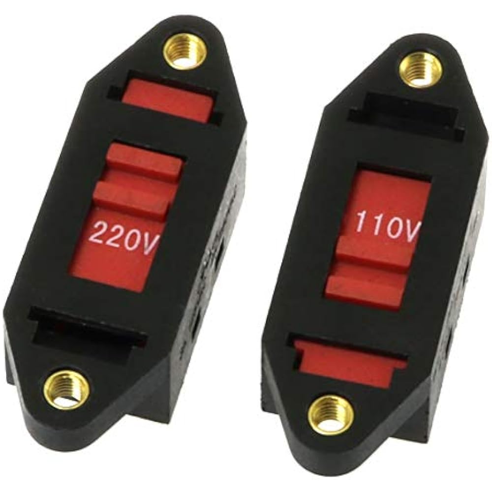 Eoutstanding Voltage Selector Slide Switch 2 PCS 110V 220V 6 Terminals