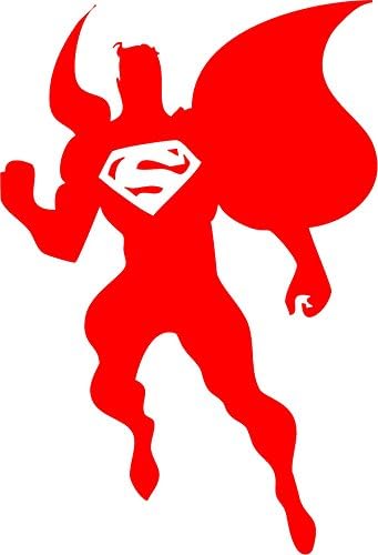 All About Families DC COMICS SUPERMAN DECAL STICKER ~ Die Cut for tuck car windows laptop phone case bumper yeti cup mugs helmet car door wall decoration ~ 5" X 7.34"