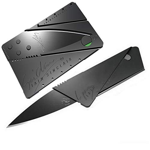 Folding Credit Card Knife Pocket Knife, Outdoor portable Folding Safety Knife, Camping Pocket Tools Folding Tactical Knife survival knife, Fits Perfect in Your Wallet Father Day Gifts for Dad (2 Pack)