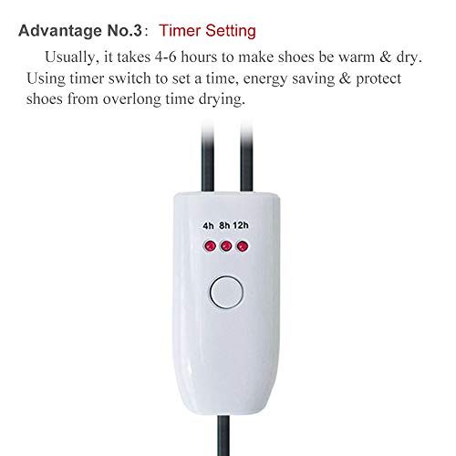 Laifoo Boot Warmer Adjustable Shoes Dryer with Timer - Thumbnail 3