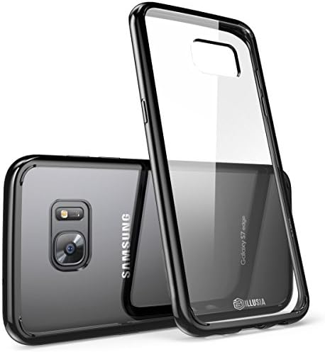 Galaxy S7 Edge Case, [Scratch Resistant] ILLUSIA, Transparent Clear Enhanced Grip Samsung Galaxy S7 Edge Hybrid Bumper Slim Fit Crystal Case Cover 2016 Release (Clear Black)
